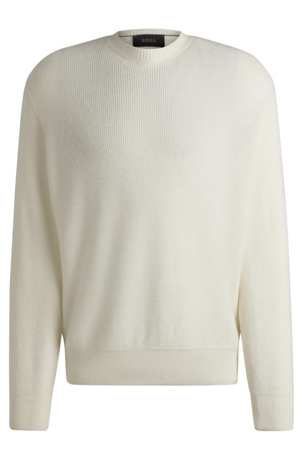 Hugo Boss Pull Regular en lin et cachemire