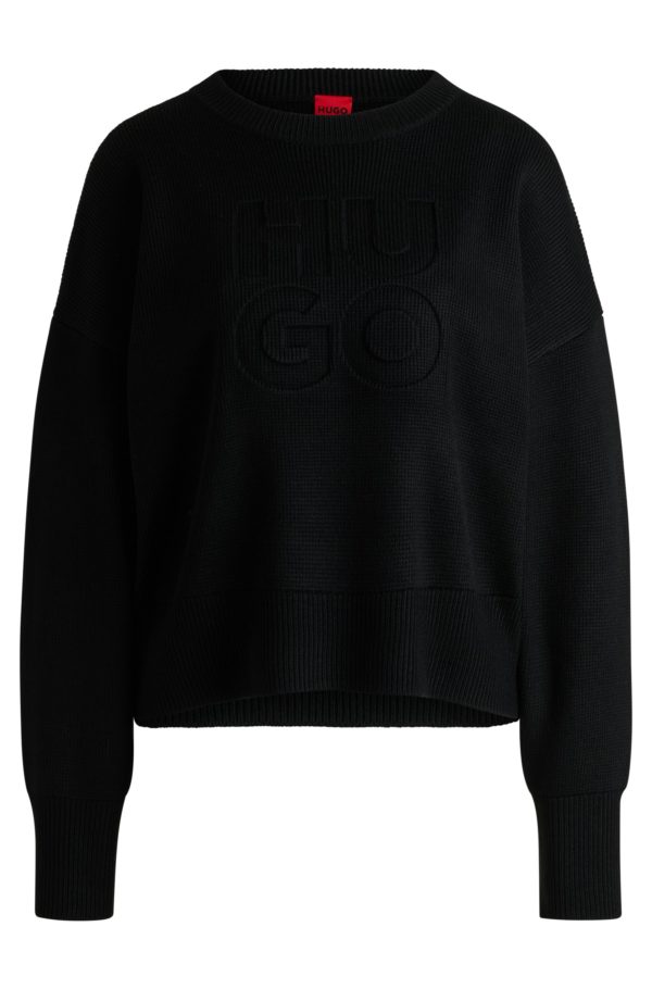 Hugo Boss Pull Relaxed à logo embossé