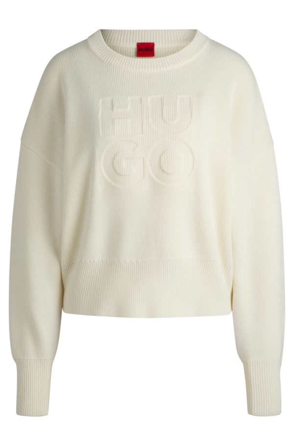 Hugo Boss Pull Relaxed à logo embossé