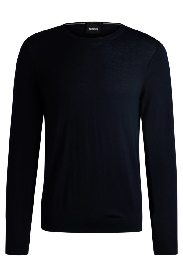 Hugo Boss Pull Regular en laine mérinos à col rond