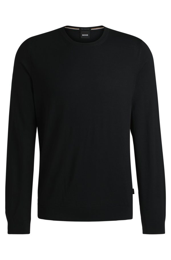 Hugo Boss Pull Regular en laine mérinos à col rond