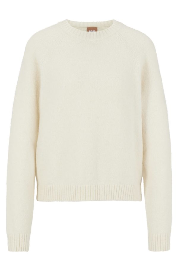 Hugo Boss Pull à col rond en maille stretch