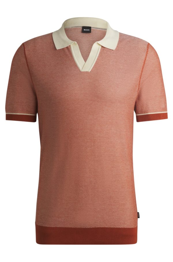 Hugo Boss Pull en coton mélangé à col Johnny