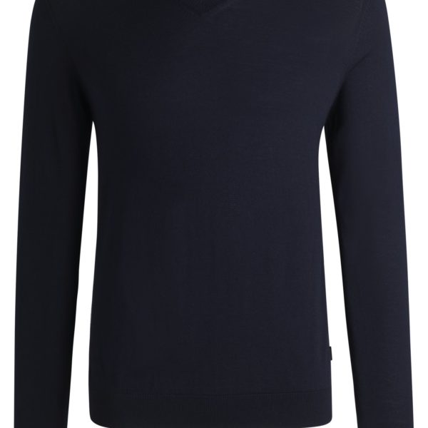 Pull en laine mérinos avec col V – Hugo Boss