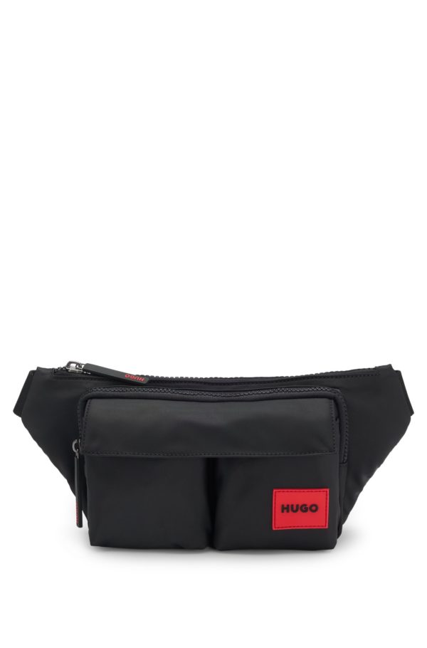 Hugo Boss Sac ceinture en twill mat avec deux poches à rabat