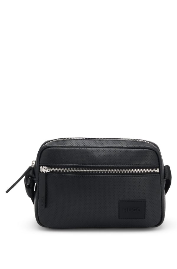 Hugo Boss Sac porté croisé en similicuir perforé