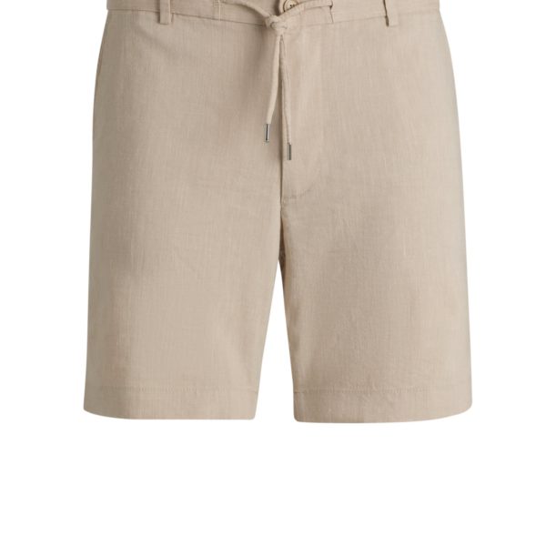 Hugo Boss Short Regular en lin mélangé avec cordon de serrage