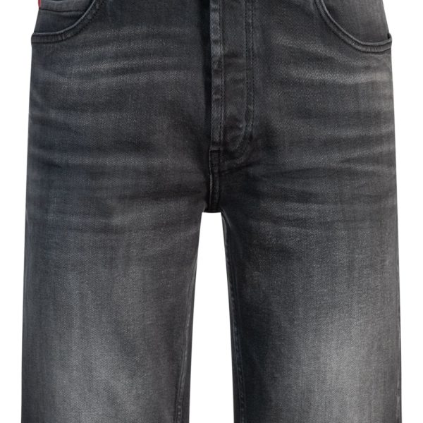 Hugo Boss Short Tapered noir en denim stretch confortable