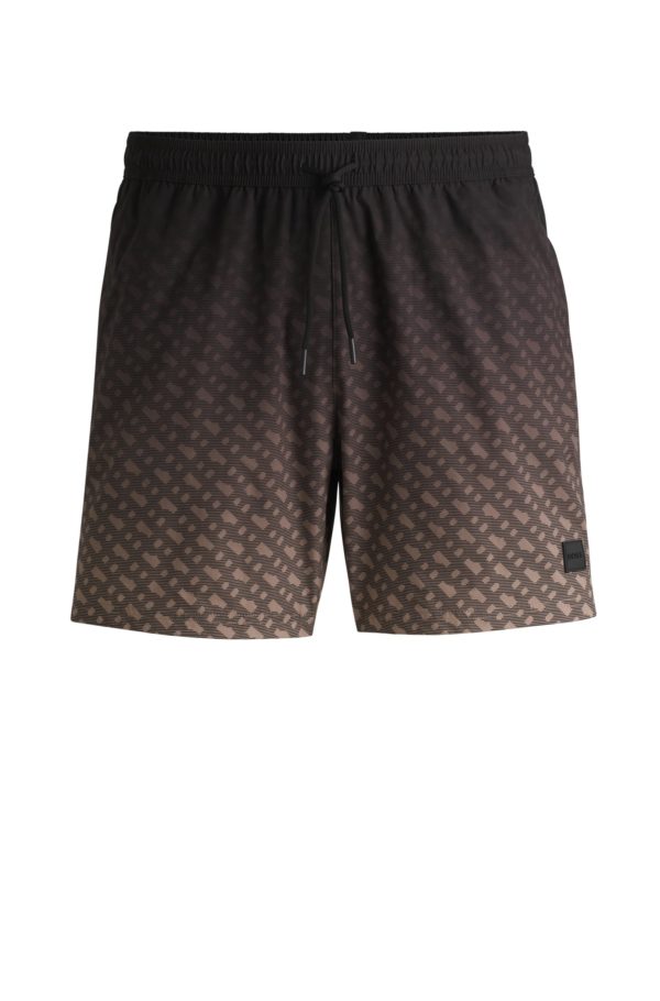 Hugo Boss Short de bain à badge logoté et imprimé monogramme effet dégradé