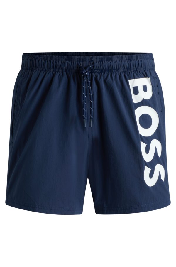 Hugo Boss Short de bain à logo contrastant en tissu à séchage rapide