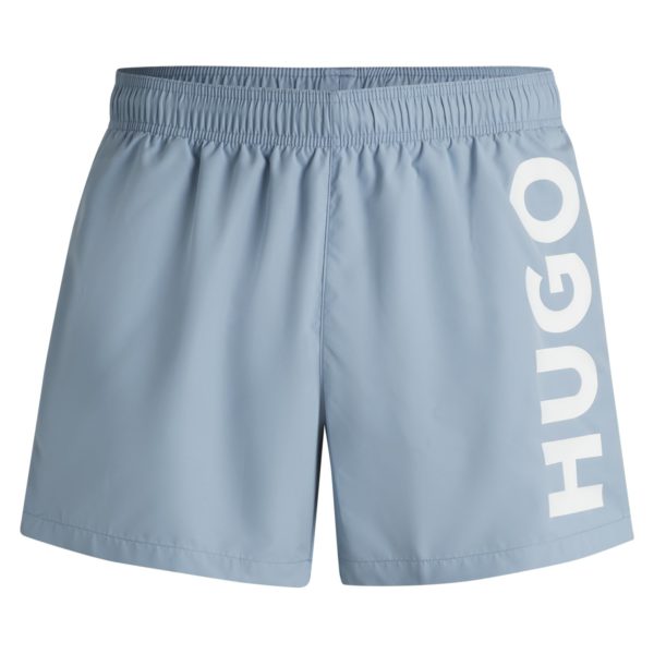 Short de bain à séchage rapide et logo imprimé vertical – Hugo Boss