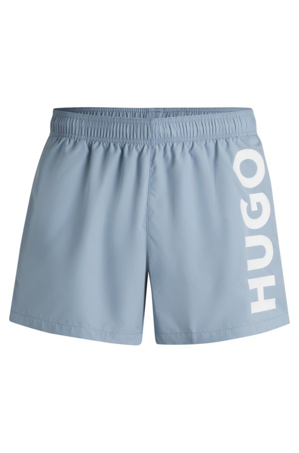 Hugo Boss Short de bain à séchage rapide et logo imprimé vertical