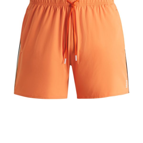 Short de bain avec rayures emblématiques et logo – Hugo Boss