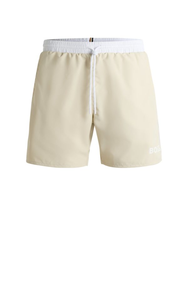 Hugo Boss Short de bain en tissu à séchage rapide avec détails contrastants