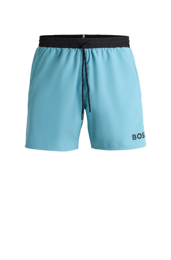 Hugo Boss Short de bain en tissu à séchage rapide avec détails contrastants