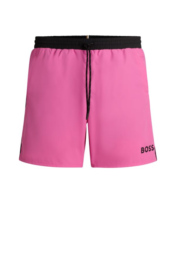 Hugo Boss Short de bain en tissu à séchage rapide avec détails contrastants