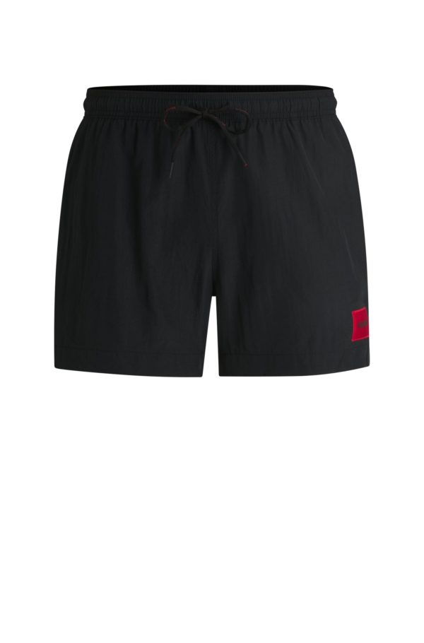 Hugo Boss Short de bain entièrement doublé avec étiquette logotée rouge