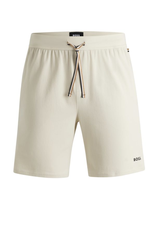 Hugo Boss Short de pyjama en coton stretch à logo imprimé