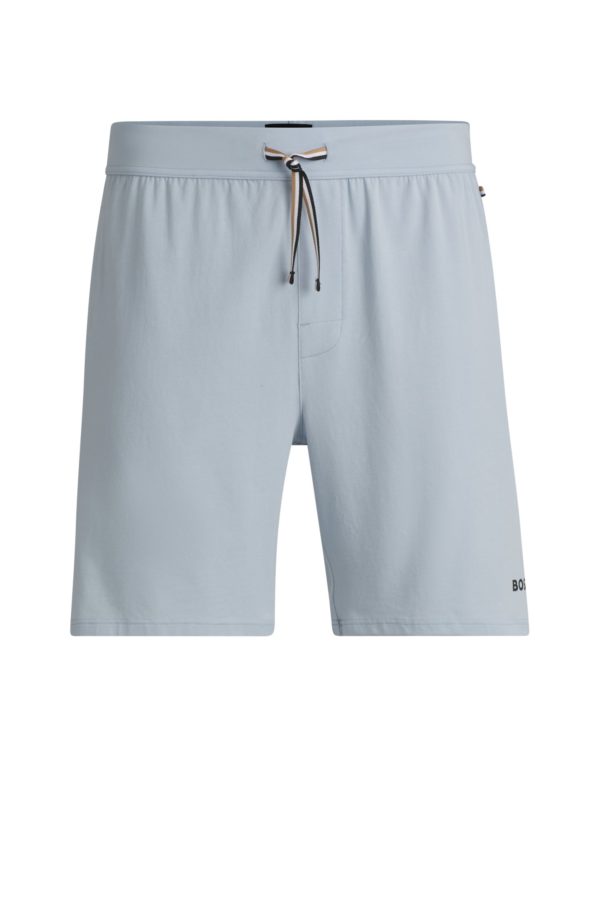 Hugo Boss Short de pyjama en coton stretch à logo imprimé