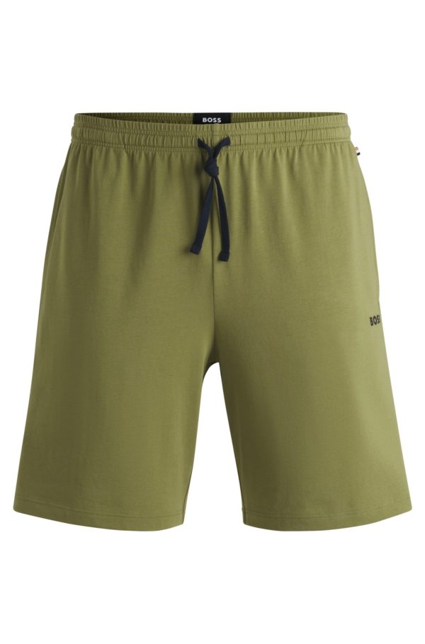 Hugo Boss Short en jersey de coton stretch avec logo brodé