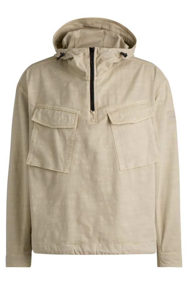 Hugo Boss Surchemise style anorak en coton structuré