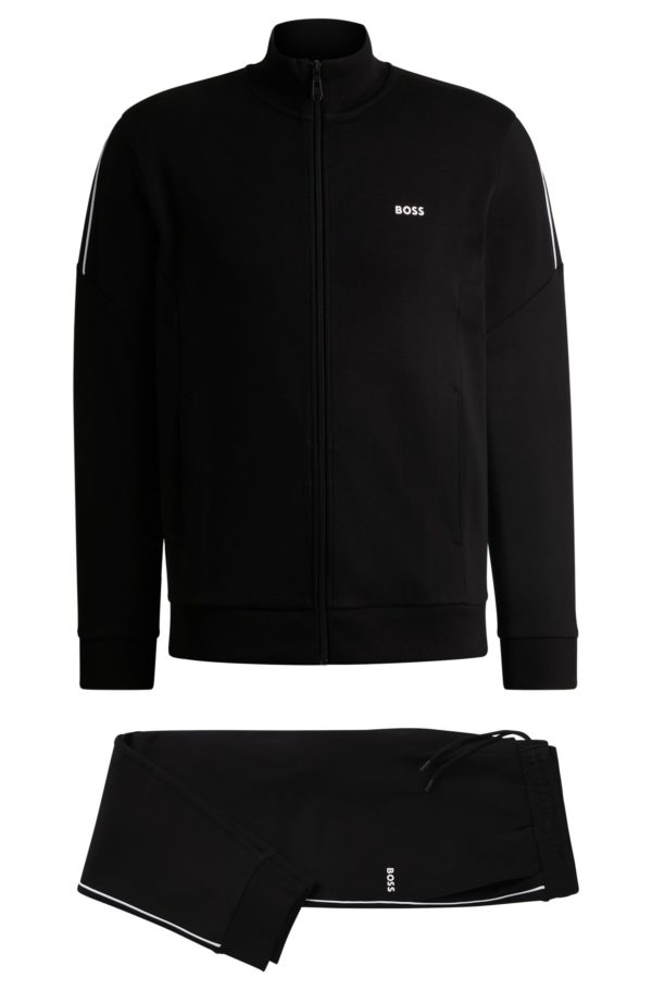 Hugo Boss Ensemble de survêtement en coton interlock avec détails de logo