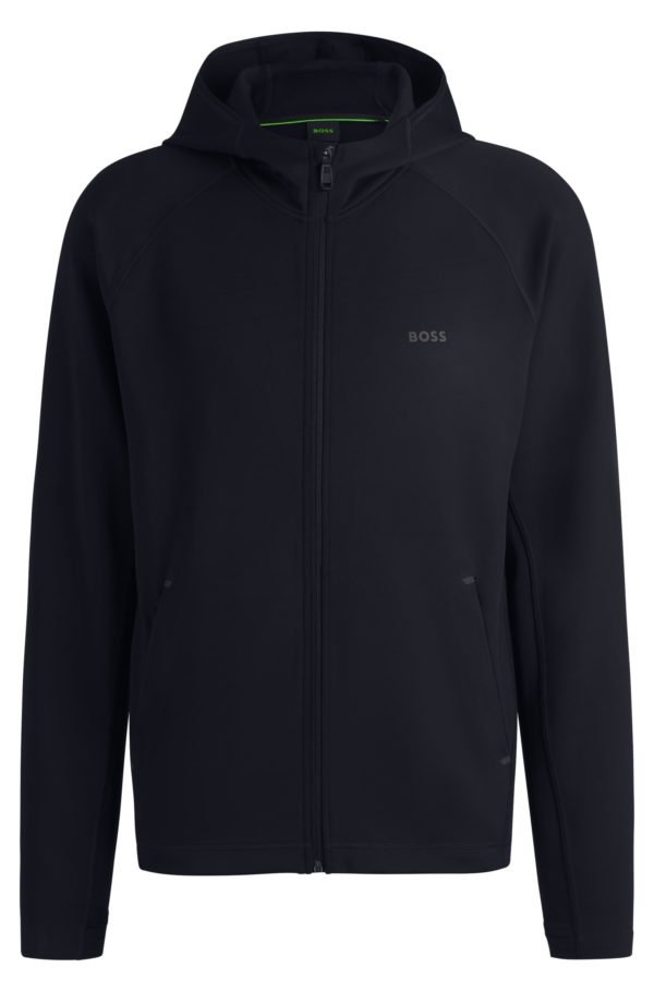 Hugo Boss Sweat à capuche Actif en tissu stretch à fermeture éclair et gestion de l’humidité