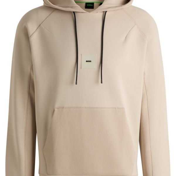 Hugo Boss Sweat à capuche en coton mélangé à teneur en stretch