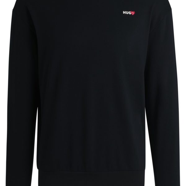 Sweat en coton mélangé avec logo cœur – Hugo Boss