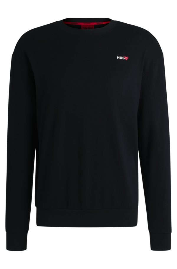 Hugo Boss Sweat en coton mélangé avec logo cœur