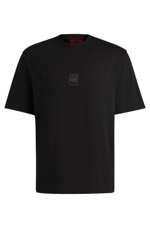 Hugo Boss T-shirt HUGO x RB en jersey de coton avec logo en carbone