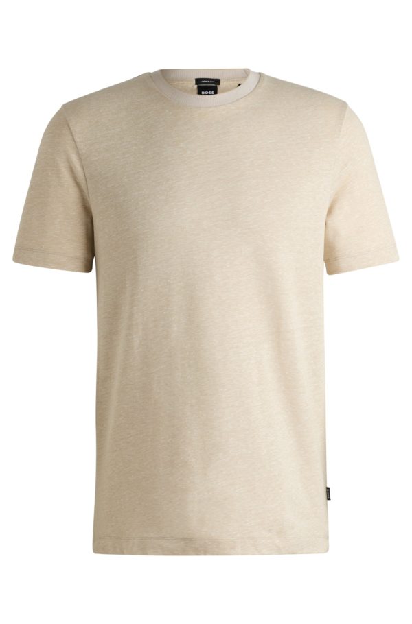 Hugo Boss T-shirt Regular en lin et coton
