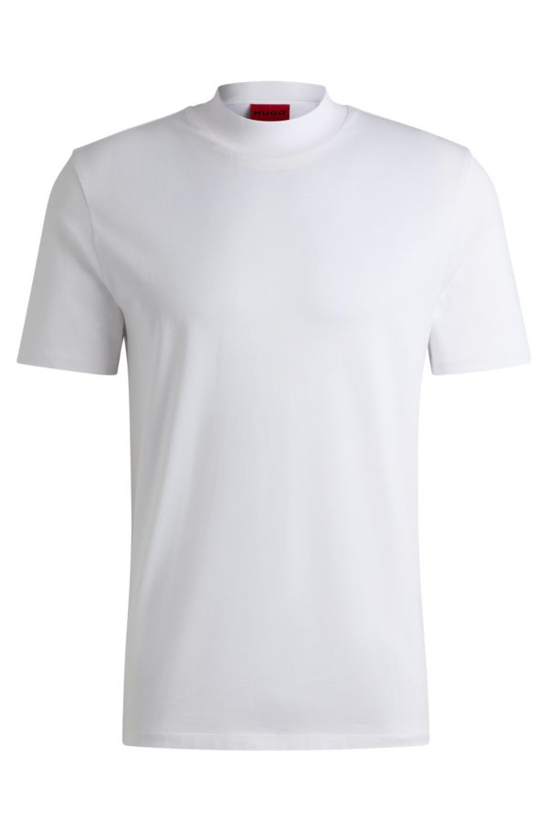 Hugo Boss T-shirt Slim en coton stretch avec col mao