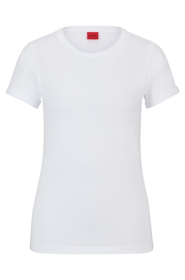 Hugo Boss T-shirt de pyjama Slim en coton avec imprimé logoté au dos