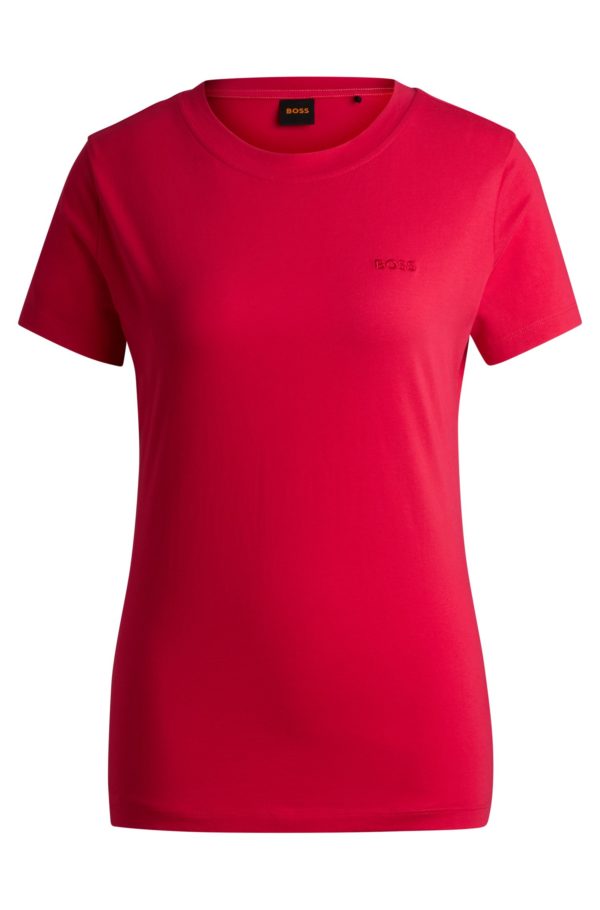 Hugo Boss T-shirt Slim en jersey de coton avec logo ton sur ton