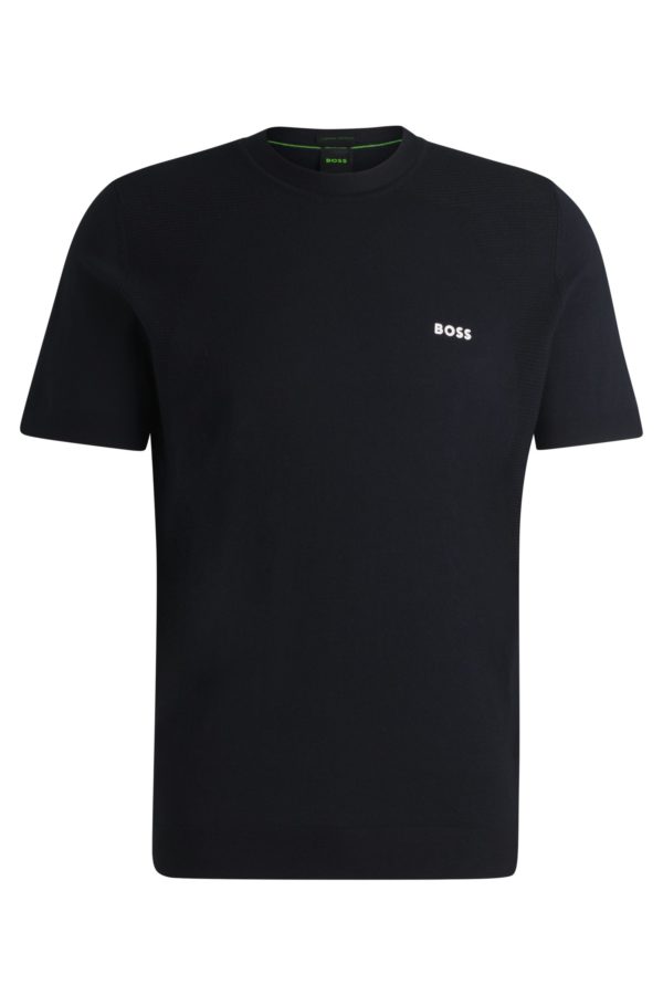 Hugo Boss T-shirt actif en coton mélangé aux structures mélangées