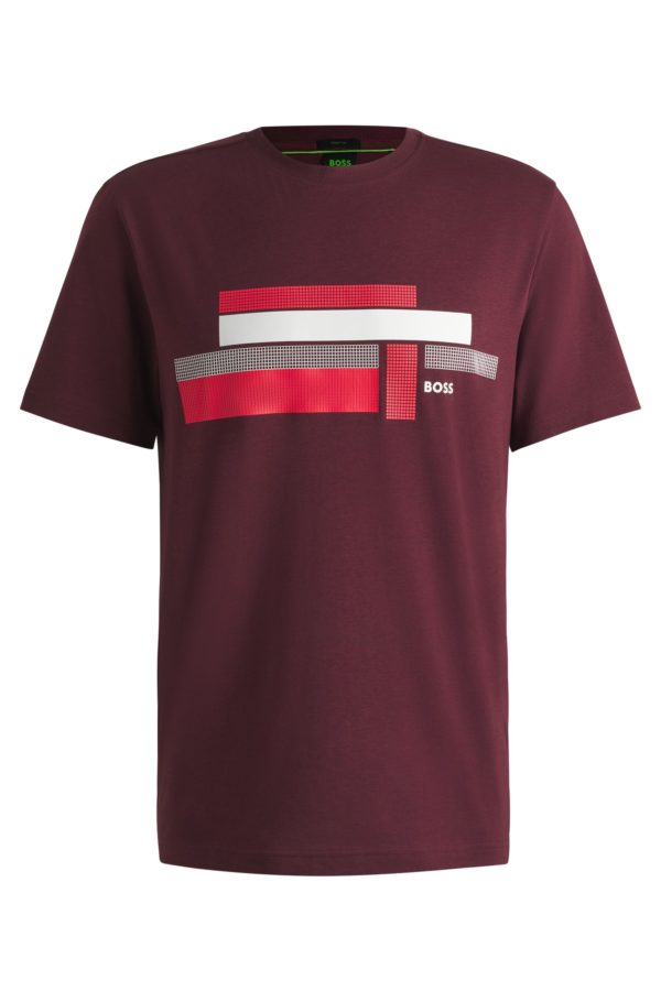 Hugo Boss T-shirt coupe décontractée en tissu stretch avec logo artistique