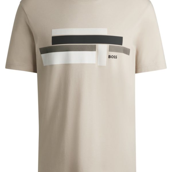Hugo Boss T-shirt coupe décontractée en tissu stretch avec logo artistique