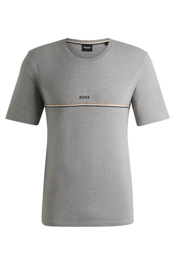Hugo Boss T-shirt de pyjama en coton stretch à logo imprimé