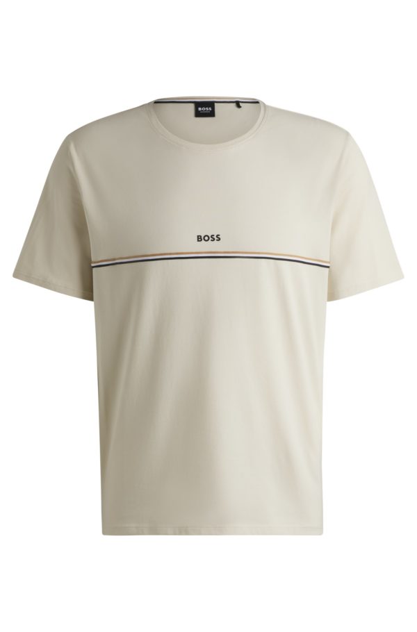 Hugo Boss T-shirt de pyjama en coton stretch à logo imprimé
