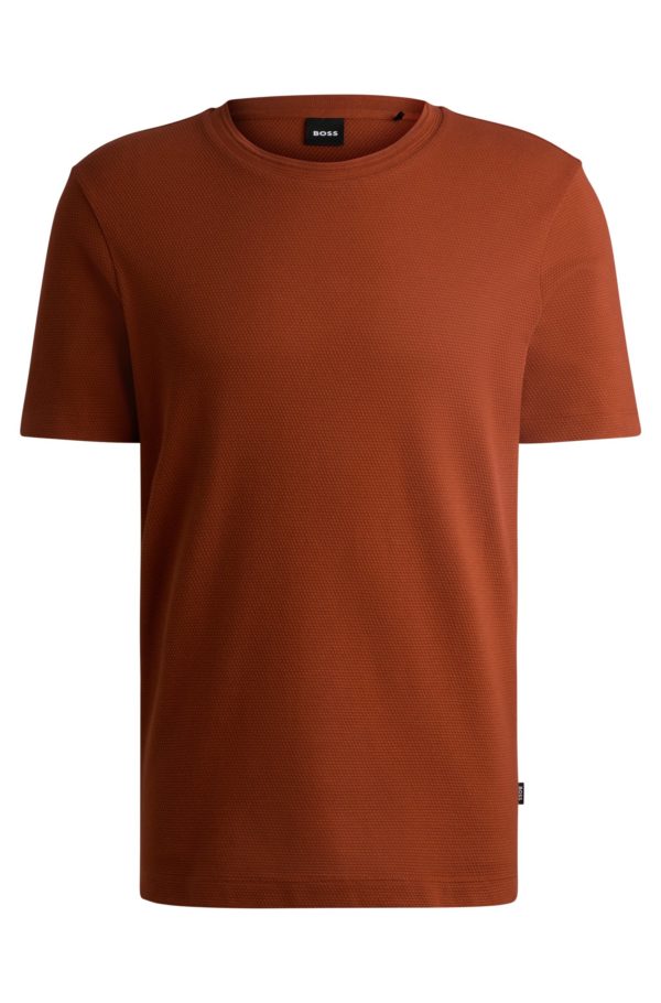 Hugo Boss T-shirt en coton mélangé à la structure jacquard effet bulle