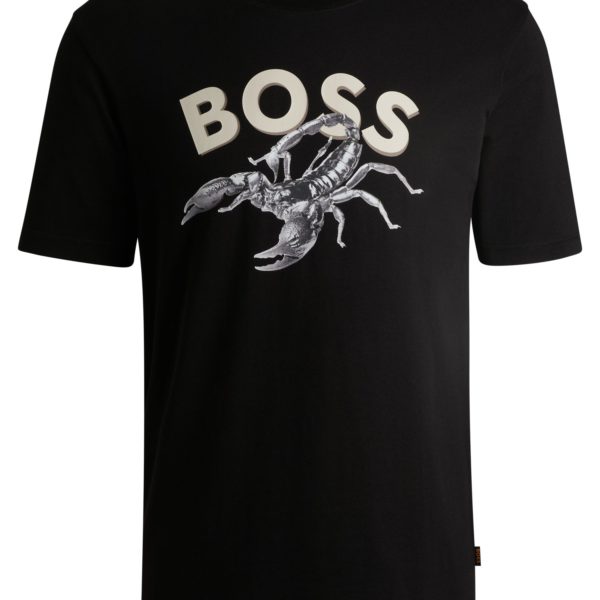T-shirt en jersey de coton à imprimé photographique – Hugo Boss