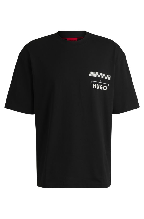 Hugo Boss T-shirt en jersey de coton à imprimés course automobile