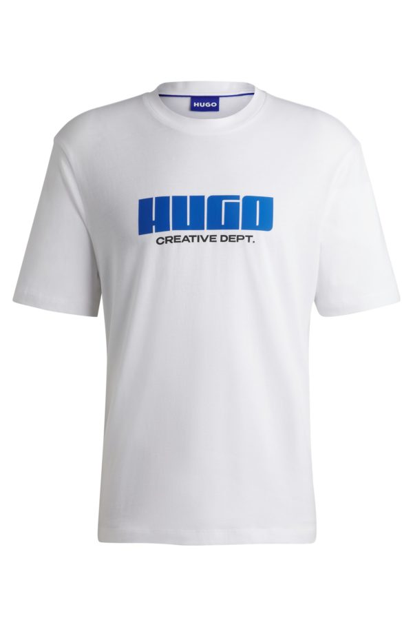 Hugo Boss T-shirt en jersey de coton à logo artistique
