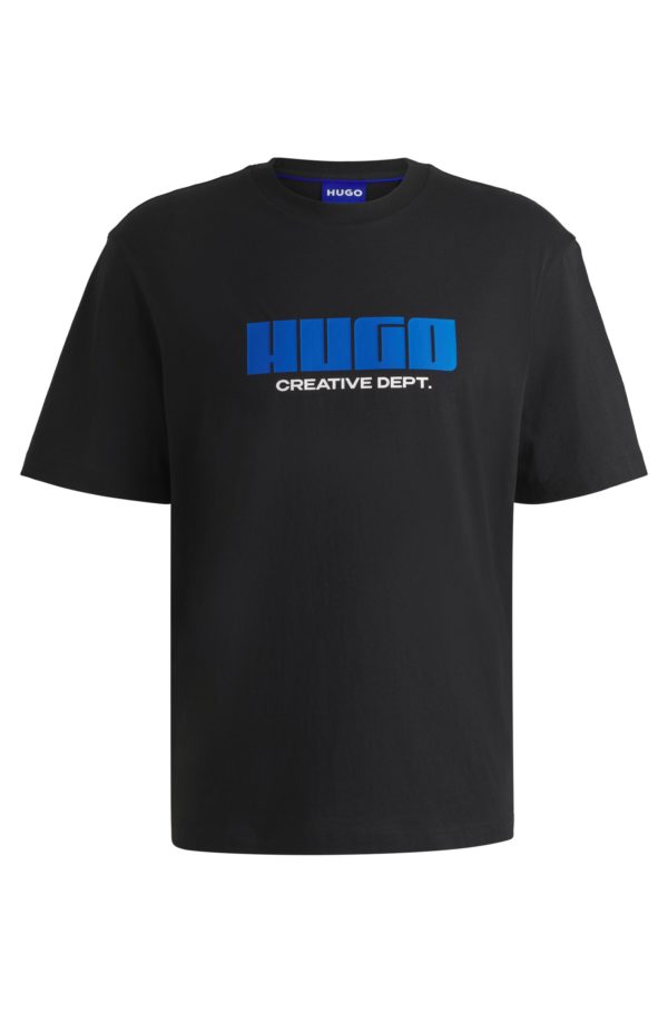 Hugo Boss T-shirt en jersey de coton à logo artistique