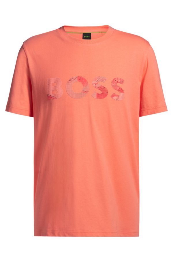 Hugo Boss T-shirt en jersey de coton avec logo imprimé