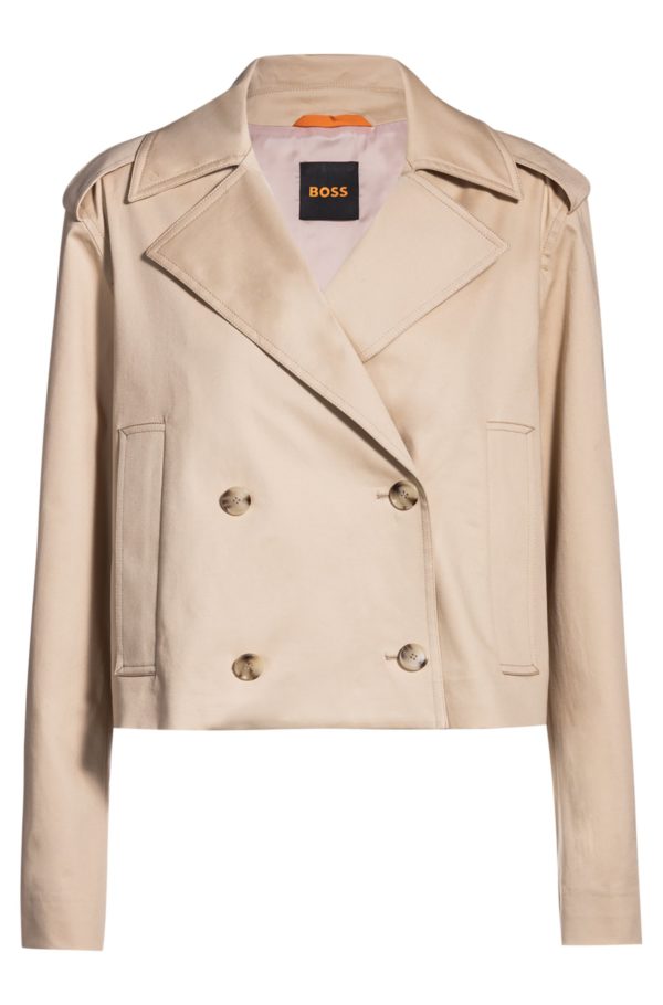 Hugo Boss Trench court en coton stretch déperlant