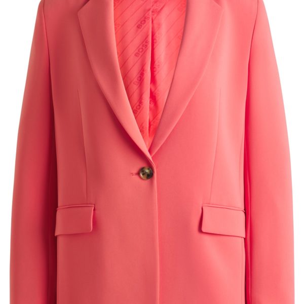 Hugo Boss Veste Regular en crêpe infroissable