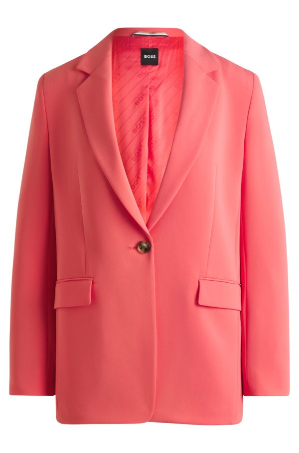 Hugo Boss Veste Regular en crêpe infroissable