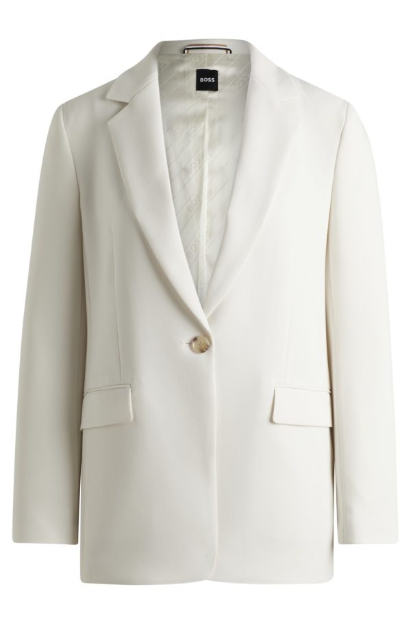 Hugo Boss Veste Regular en crêpe infroissable